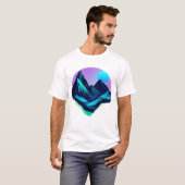 T-shirt paysage bioluminescent (Devant entier)