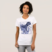 T-shirt Paysage Bleu Octopus (Devant entier)