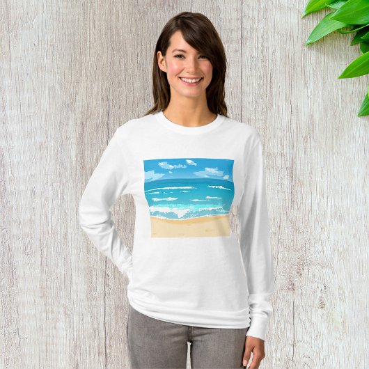 T-shirt Paysage côtier tropical d'Ocean Beach