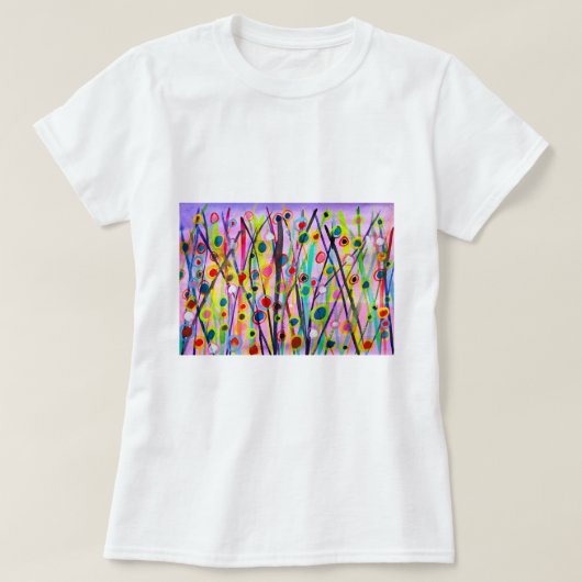 T-shirt paysage d'art abstrait aquarelle coloré (Design devant)