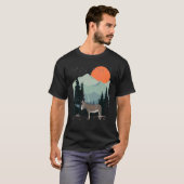 T-shirt Paysage d'aventure Montagne Pin Soleil Arbre Sauva (Devant entier)