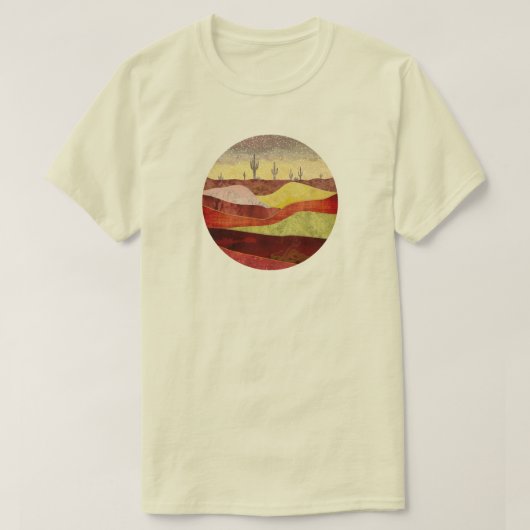 T-shirt Paysage de cactus du désert (Design devant)