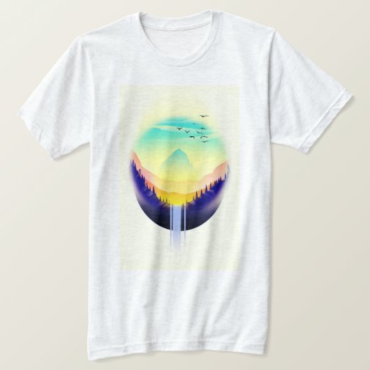 T-shirt Paysage de cascade (Design devant)