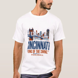 T-shirt Paysage de Cincinnati Ohio avec scène de picklebal