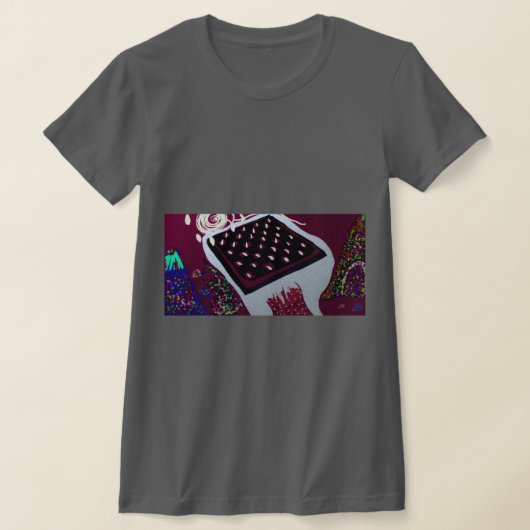 T-shirt Paysage de damier abstrait conceptuel (Poser)