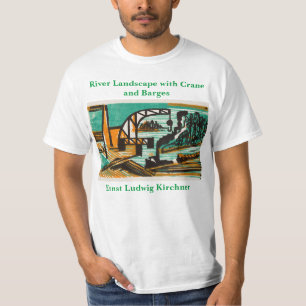 T-shirt Paysage de la rivière Ernst Ludwig Kirchner avec g