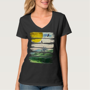 T-shirt Paysage de la vallée de la rivière Pastoral Countr