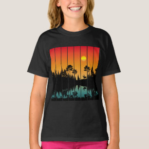 T-shirt Paysage de lever de soleil forêt coucher de soleil