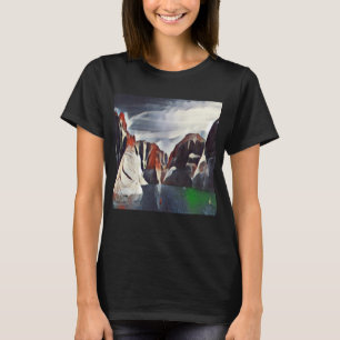 T-Shirt PAYSAGE DE MONTAGNE NATURE ABSTRAITE