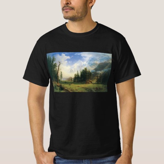 T-shirt Paysage de montagne par Albert Bierstadt (Devant)