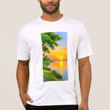 Paysage de rivière au lever du soleil