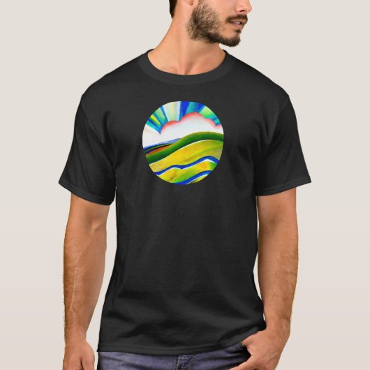 T-shirt Paysage de Sunburst Rainbow (Devant)