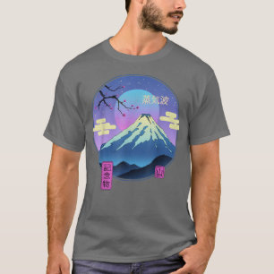 T-shirt Paysage de Vapor Fuji Mountain Sakura Art japonais