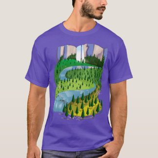 T-shirt Paysage des chutes d'eau