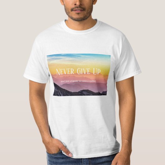 T-shirt Paysage des collines Couleurs arc-en-ciel Motivati (Devant)