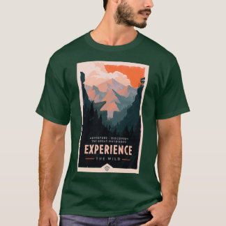 T-shirt Paysage des montagnes forestières 1