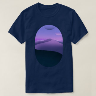 T-shirt Paysage désert pourpre ciel nocturne