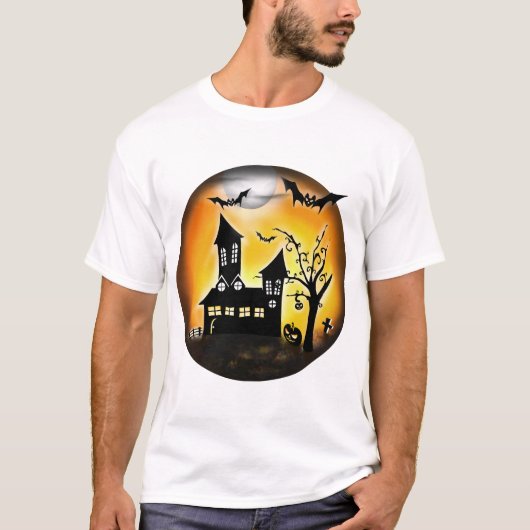 T-shirt paysage d'Halloween (Devant)