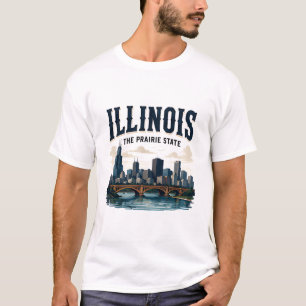 T-shirt Paysage d'Illinois et patrimoine de la prairie