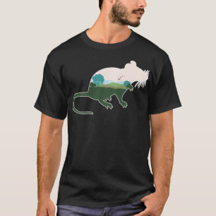 T-shirt Paysage d'impression de souris Lover Rat Animal Mi