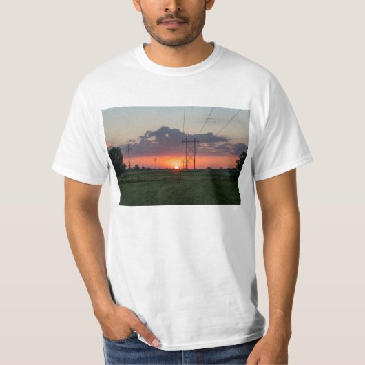 T-shirt Paysage du coucher de soleil (Devant)