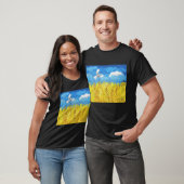 T-shirt Paysage du drapeau ukrainien (Unisexe)