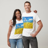 T-shirt Paysage du drapeau ukrainien (Unisexe)