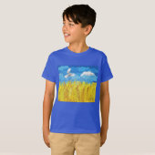 T-shirt Paysage du drapeau ukrainien (Devant entier)