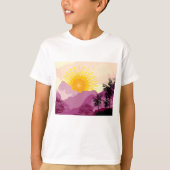 T-shirt Paysage du lever du soleil (Devant)