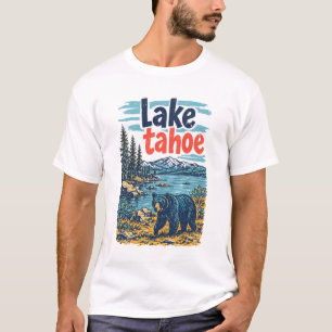 T-shirt Paysage du parc du lac Tahoe Ourson mignon
