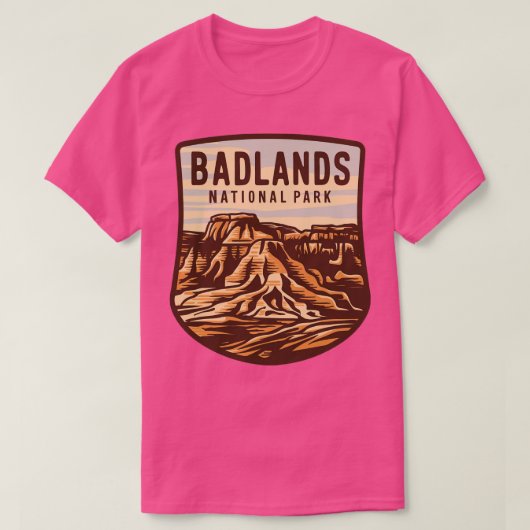 T-shirt Paysage du parc national des Badlands (Design devant)
