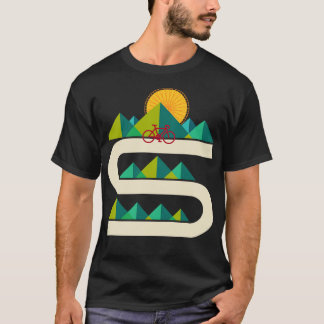 T-shirt Paysage géométrique du vélo