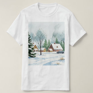 T-shirt Paysage hivernal enneigé