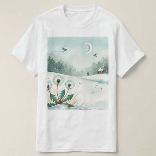 T-shirt Paysage hivernal enneigé (Design devant)