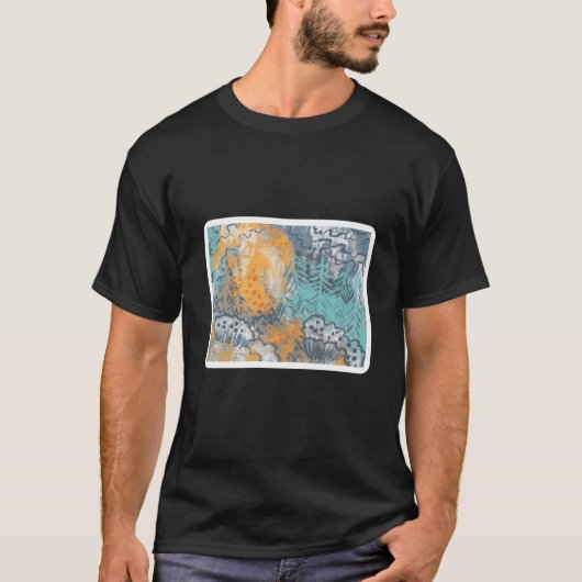 T-shirt Paysage moderne abstrait (Devant)