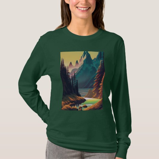 T-shirt Paysage Nature Eau (Devant)
