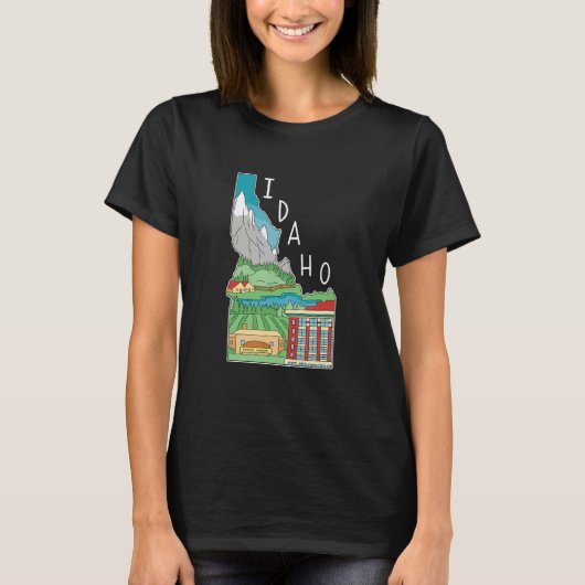 T-shirt Paysage naturel de l'Idaho (Devant)