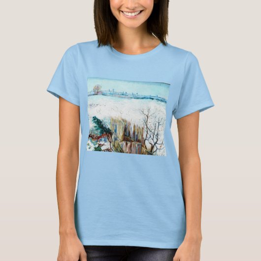 T-shirt Paysage neigeux avec Arles par Vincent van Gogh (Devant)