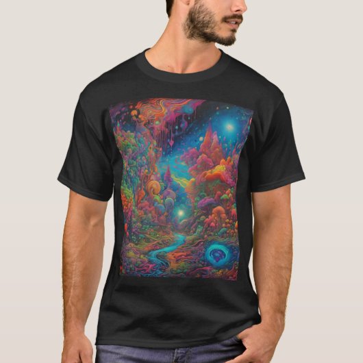 T-shirt Paysage psychédélique (Devant)
