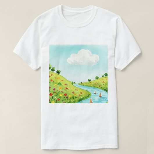 T-shirt Paysage rural (Design devant)