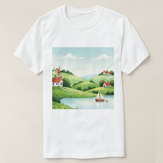 T-shirt Paysage rural (Design devant)
