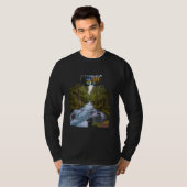 T-shirt Paysage rustique de la nature avec cascade (Devant entier)