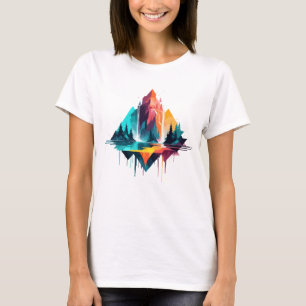 T-shirt Paysage serein Calme nature paisible Montagnes