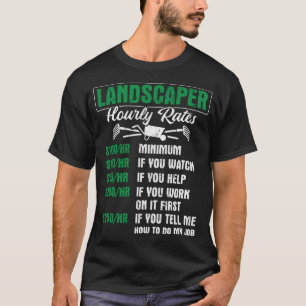 T-shirt Paysage Tarifs horaires Gardener Paysage