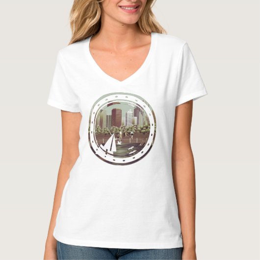 T-shirt paysage urbain (Devant)