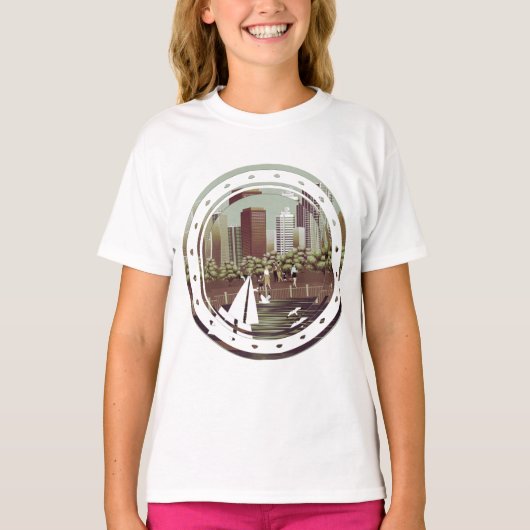 T-shirt paysage urbain (Devant)