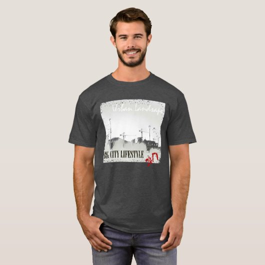 T-shirt paysage urbain (Devant entier)