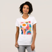 T-shirt Paysage urbain coloré (Devant entier)