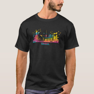 T-shirt Paysage urbain coloré de Séoul