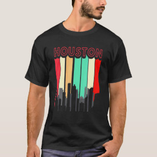 T-shirt Paysage urbain de Houston - Style rétro